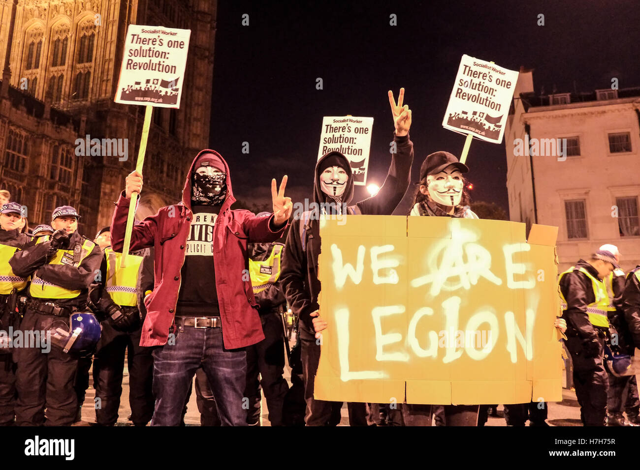 Wikileaks London V For Vendetta Anonymous Masks Hi Res Stock