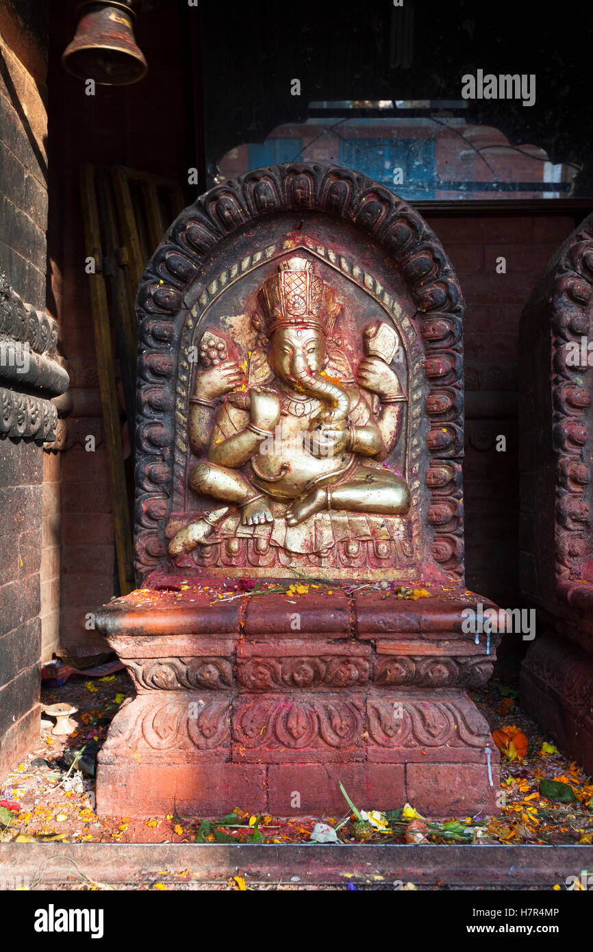 Ganesh Shrine Kathmandu Nepal Stock Photo Alamy