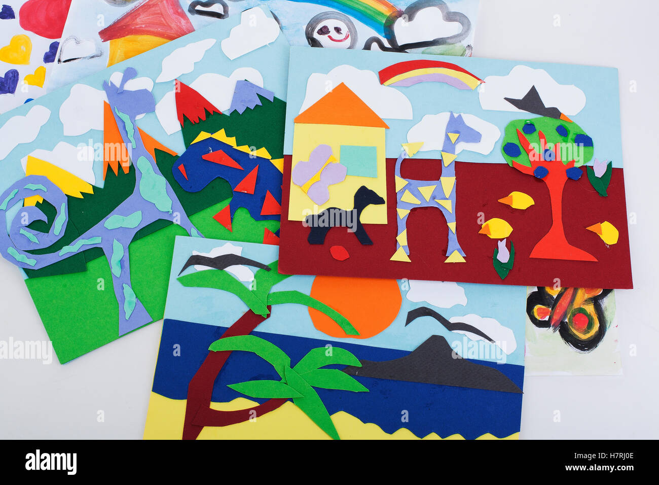 children painting drawing and collage with colorful paper beautiful child drawings rainbow fantasy animal draws kids art - Children Drawing Pictures For Painting children painting drawing and collage with colorful paper beautiful child drawings rainbow fantasy animal draws kids art - Children Drawing Pictures For Painting