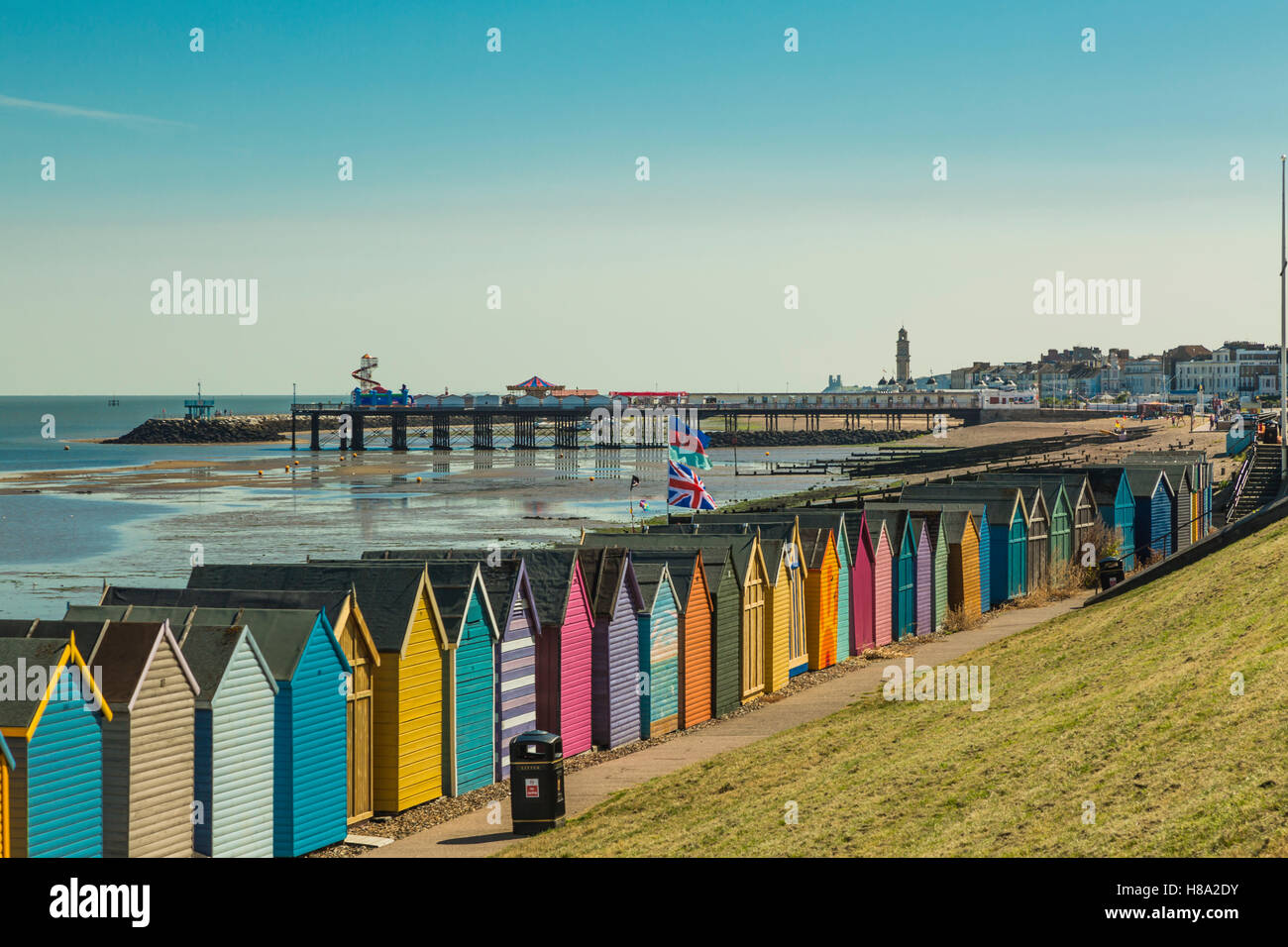 walking into Herne Bay Seafront Stock Photo 125611303 Alamy