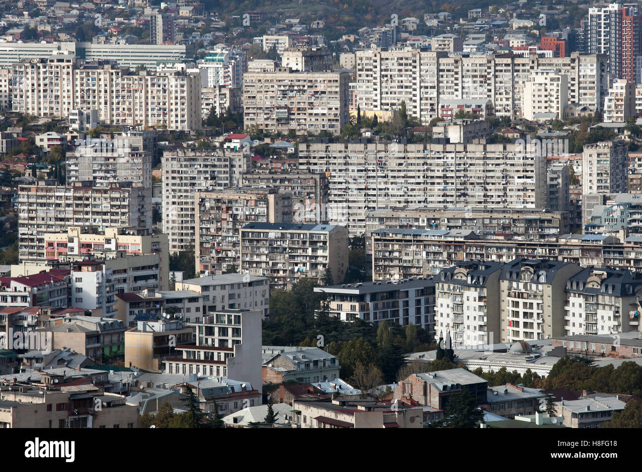 Modern Architecture Ugly tbilisi, georgia - november 04, 2016 : tbilisi city center aerial Modern Architecture Ugly tbilisi, georgia - november 04, 2016 : tbilisi city center aerial