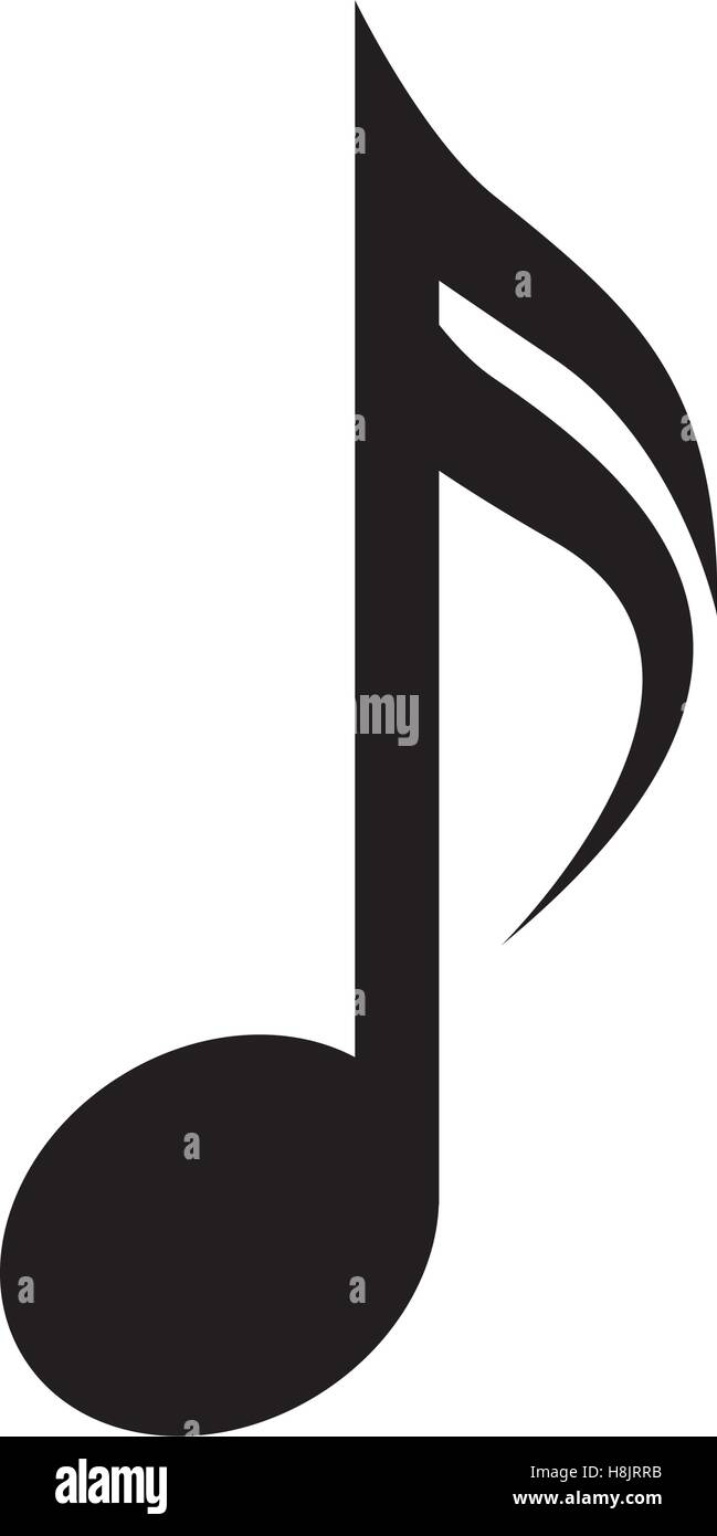 Music Note Icon Sound Melody Pentagram And Musical Theme Isolated