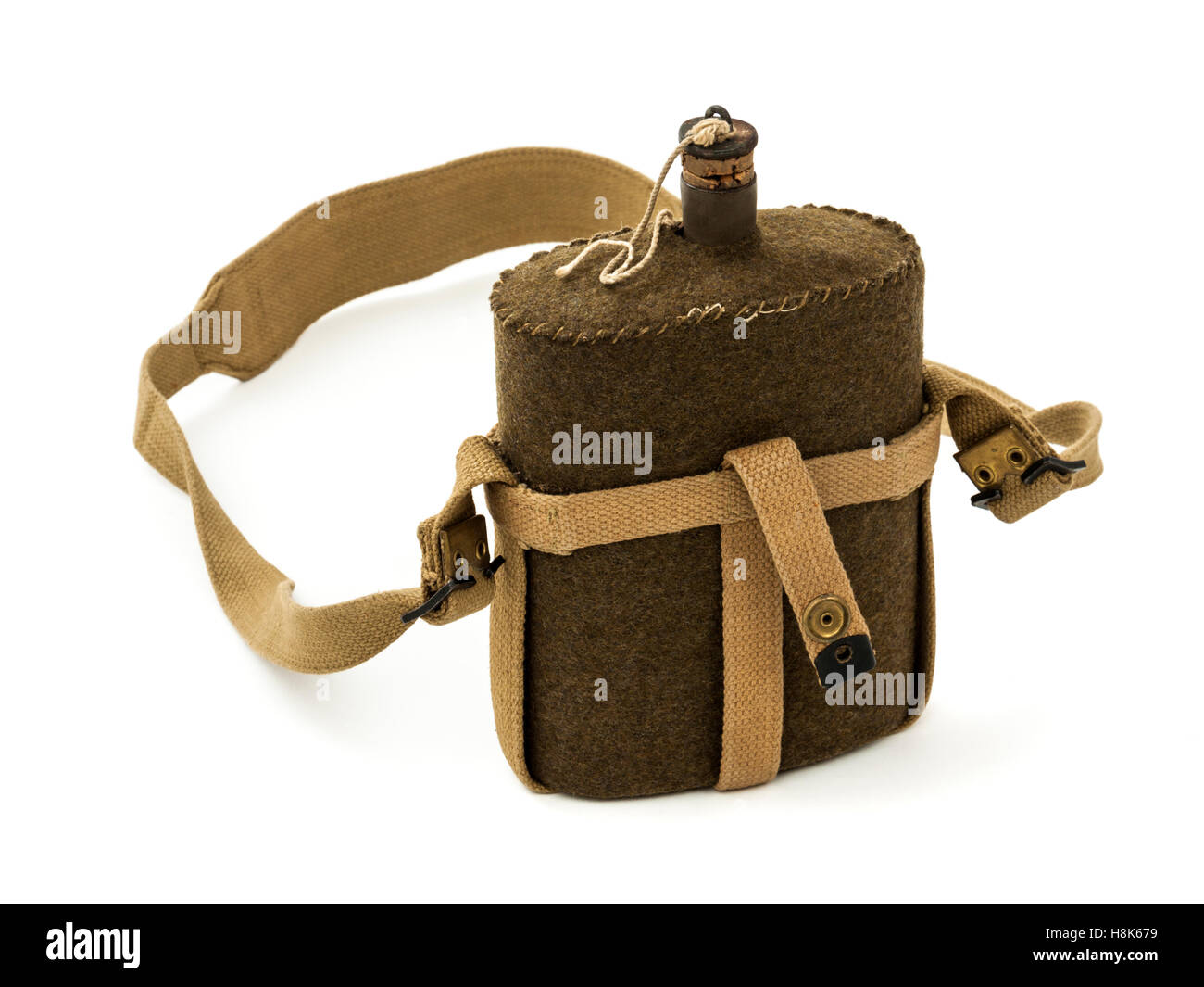 WW2 British Army water bottle Stock Photo, Royalty Free Image