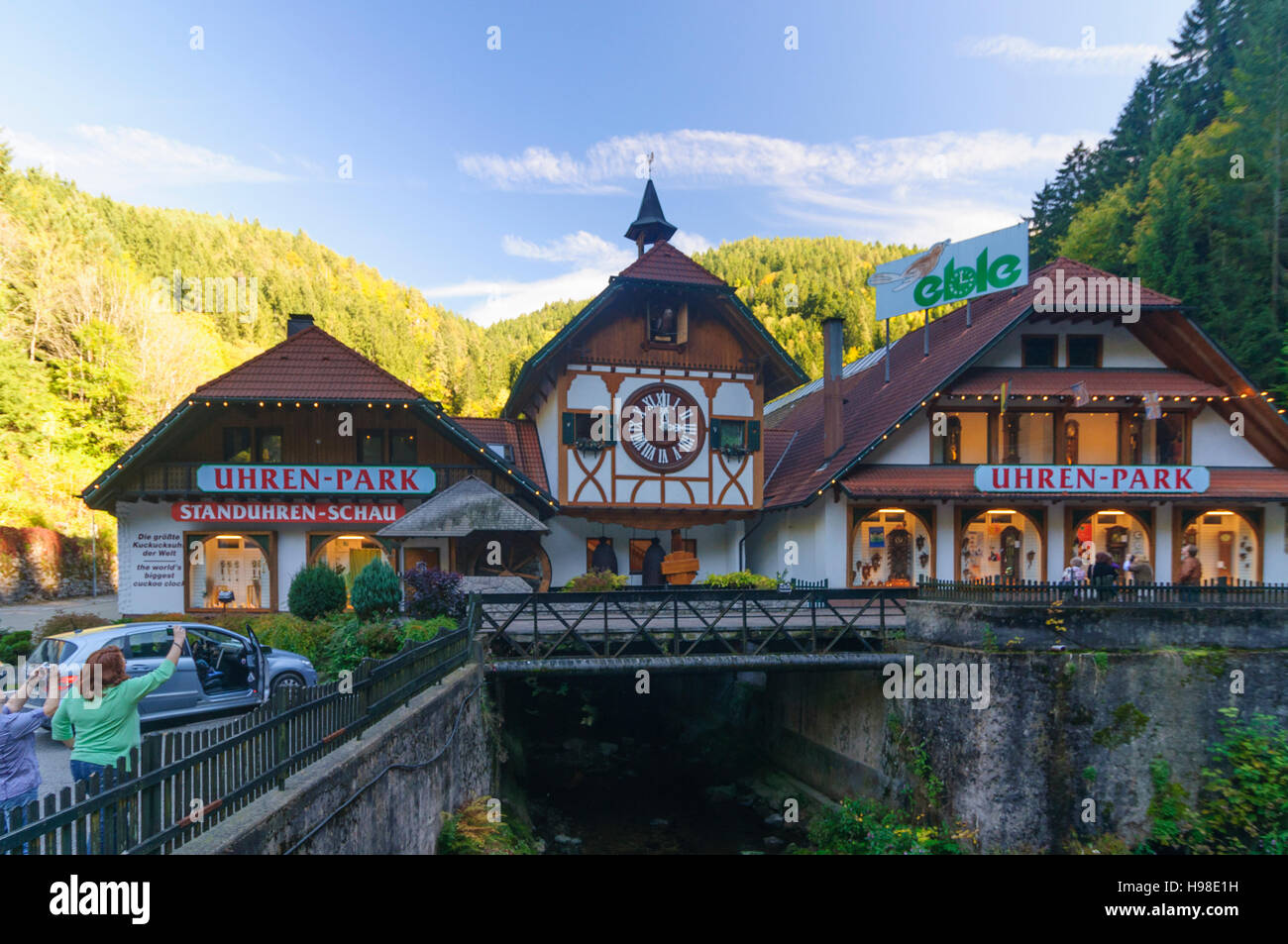 Triberg im Schwarzwald Watch shop on the main road with the world