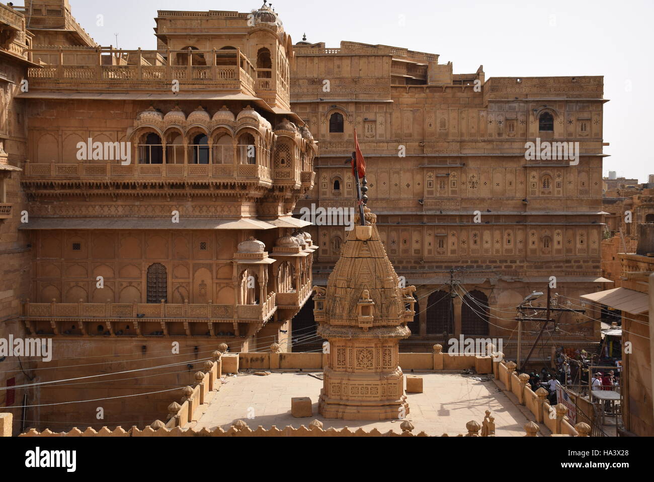 Old buildings inside Jaisalmer fort Jaisalmer, Rajasthan, India Stock