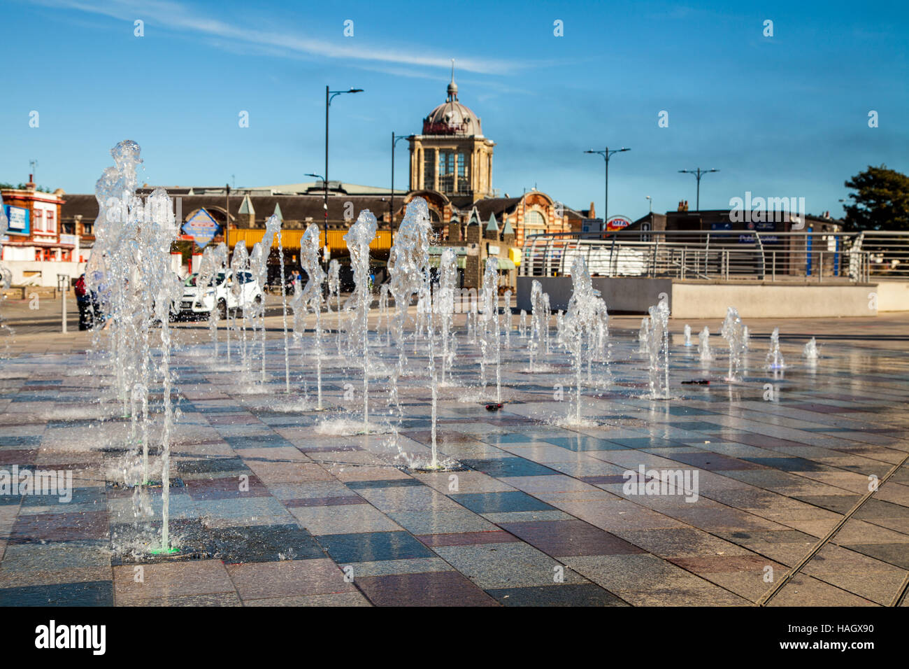Water Feature Fountains on Southend Seafront Stock Photo, Royalty Free