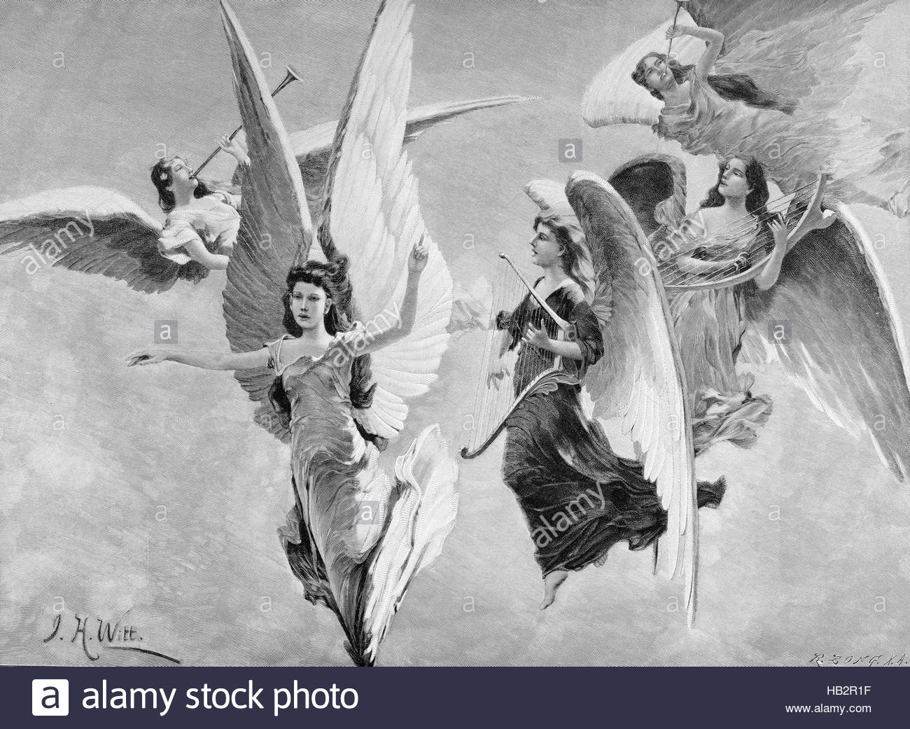 Singing angels Stock Photo, Royalty Free Image: 127295771 - Alamy