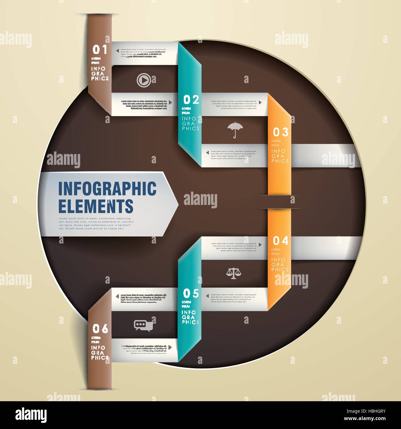 Modern Vector Abstract Flow Chart Infographic Elements Stock Vector