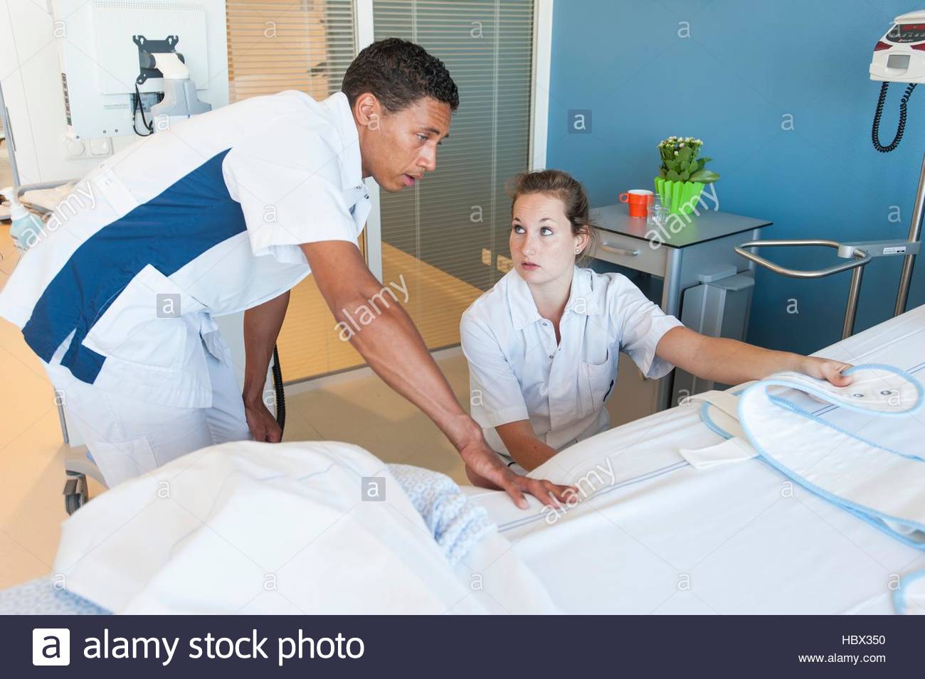 mail strip a gram bed bondage hospital nurse ward