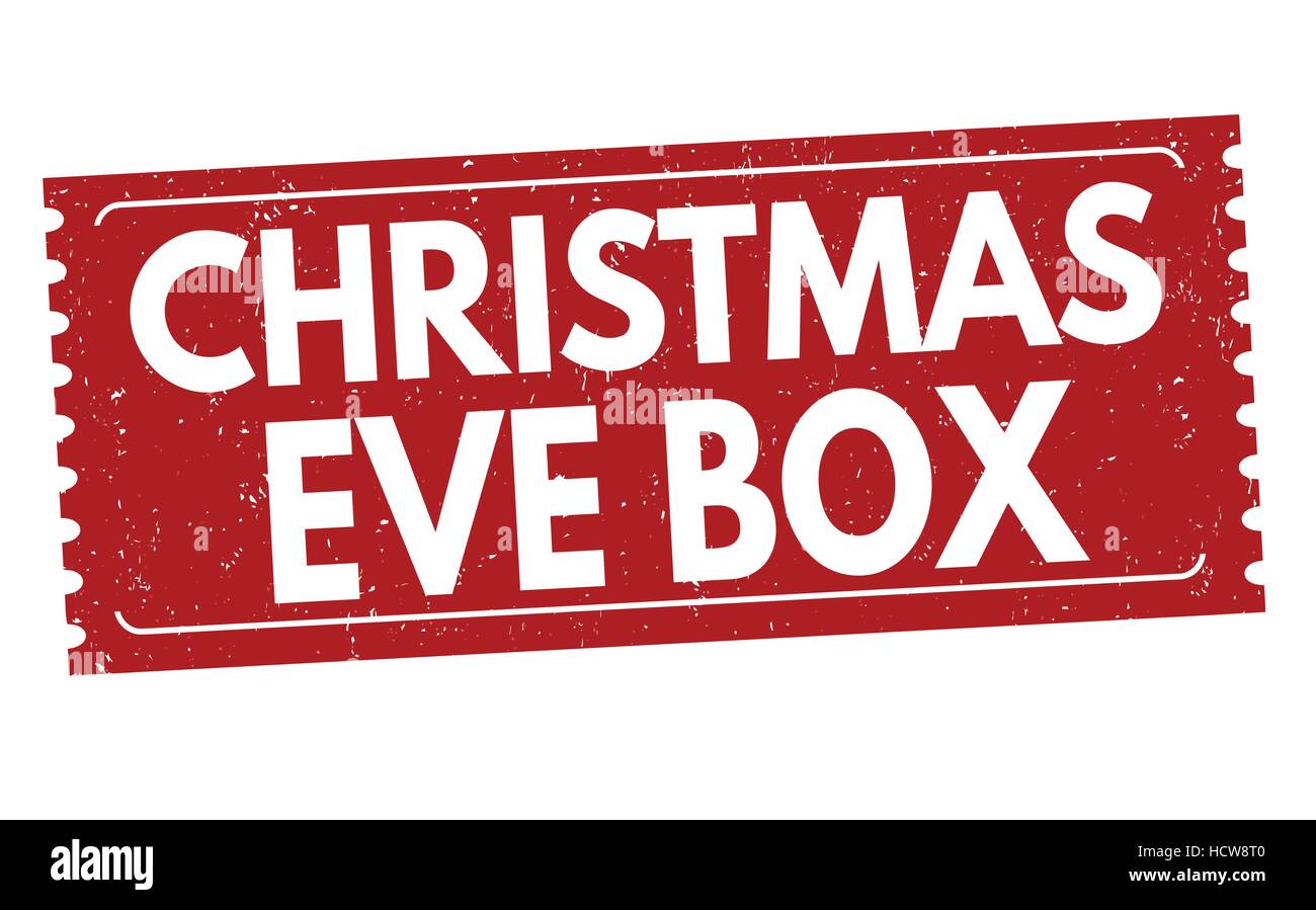 Download Christmas eve box grunge rubber stamp on white background ...