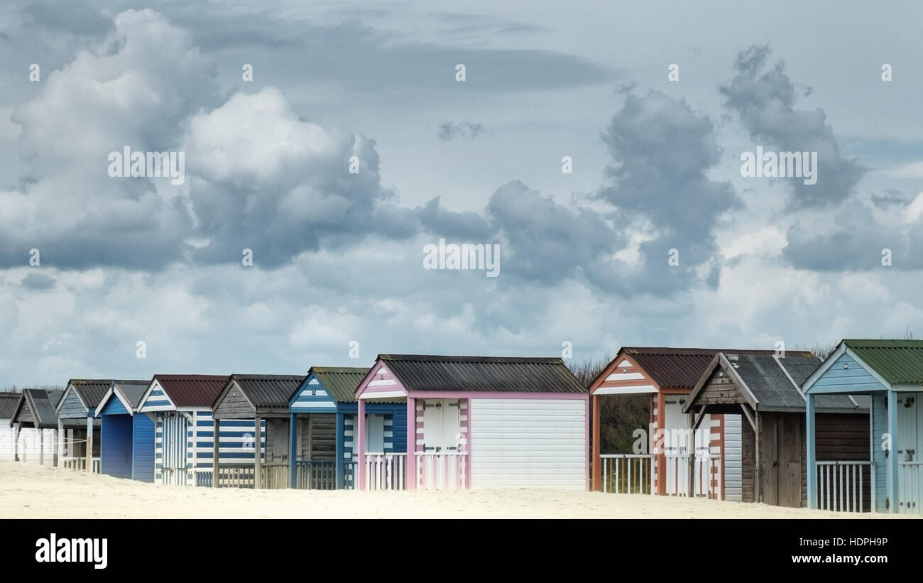 A Row Of Beach Huts Stock Photo Alamy