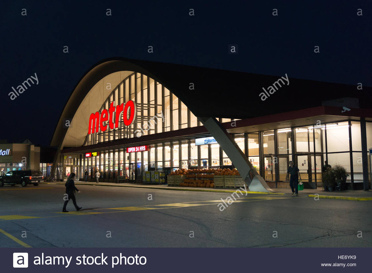 Facade of Metro store, a 24 hours open supermarket in Parkway Mall
