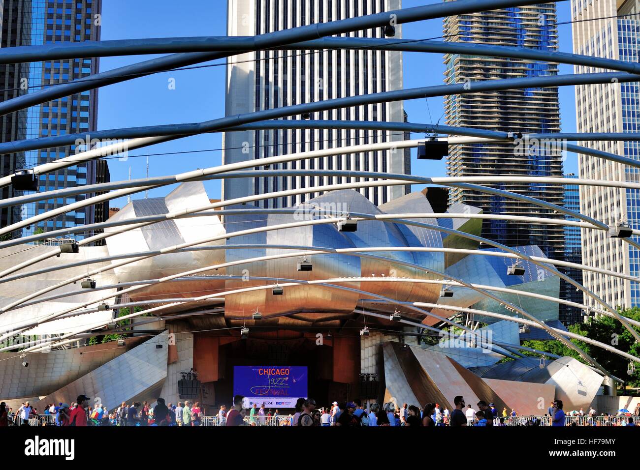 The annual Chicago Jazz Festival draws large crowds each year to
