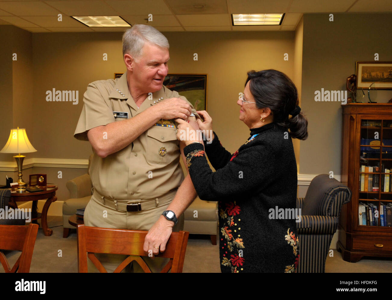 Chief Of Naval Operations Adm Gary Roughead Receives His Annual