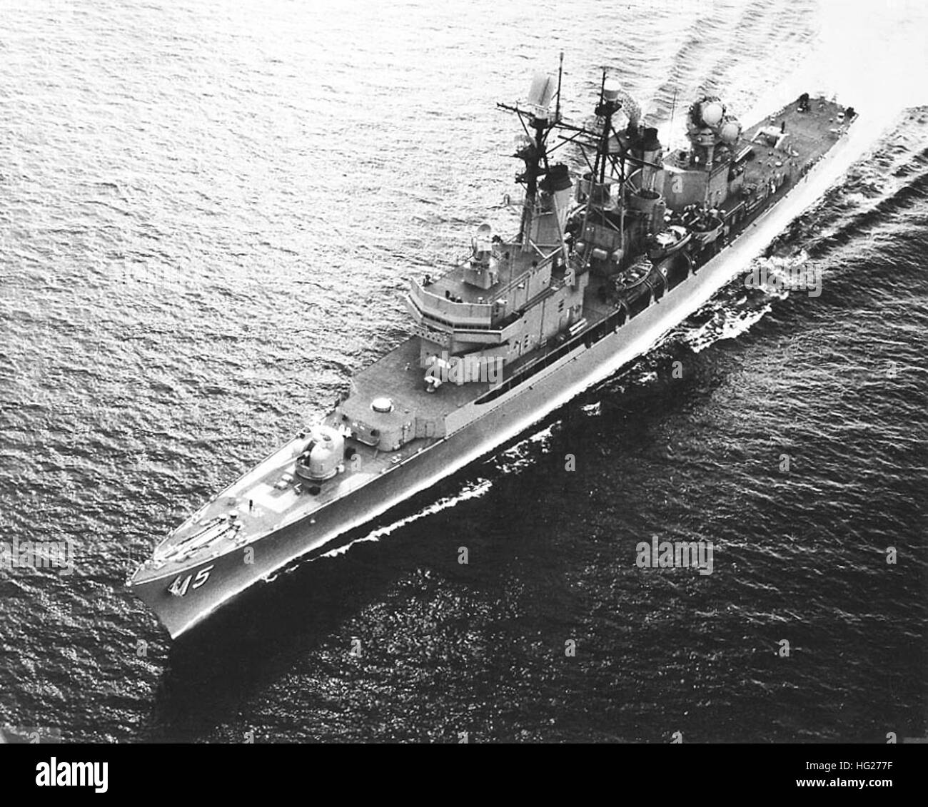 USS Preble DLG 15 Underway At Sea Probably When First Completed