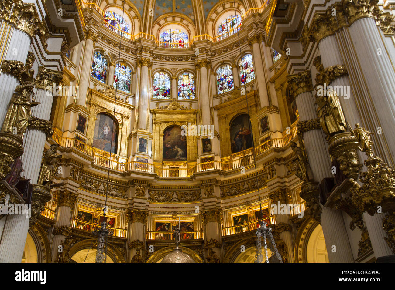 Granada Cathedral Andalusia Spain Main Chapel Interior Architectural