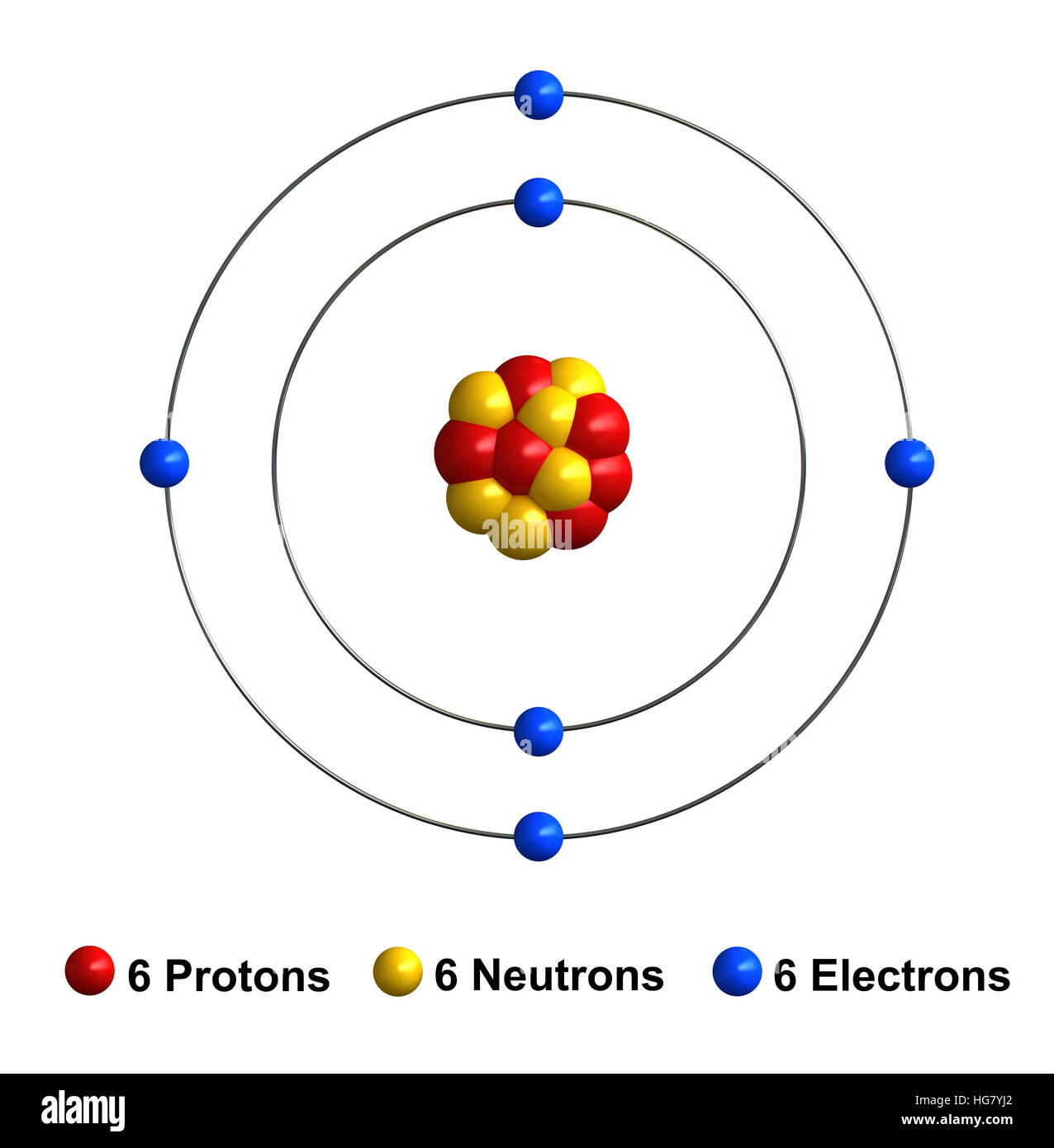 Carbon Atom Structure 3d