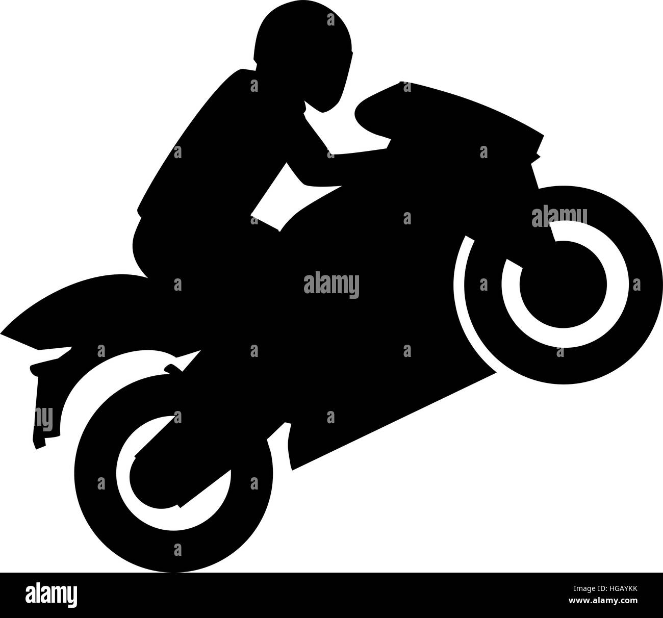 Motorcyclist Motorbike Stunt Stock Vector Art And Illustration Vector