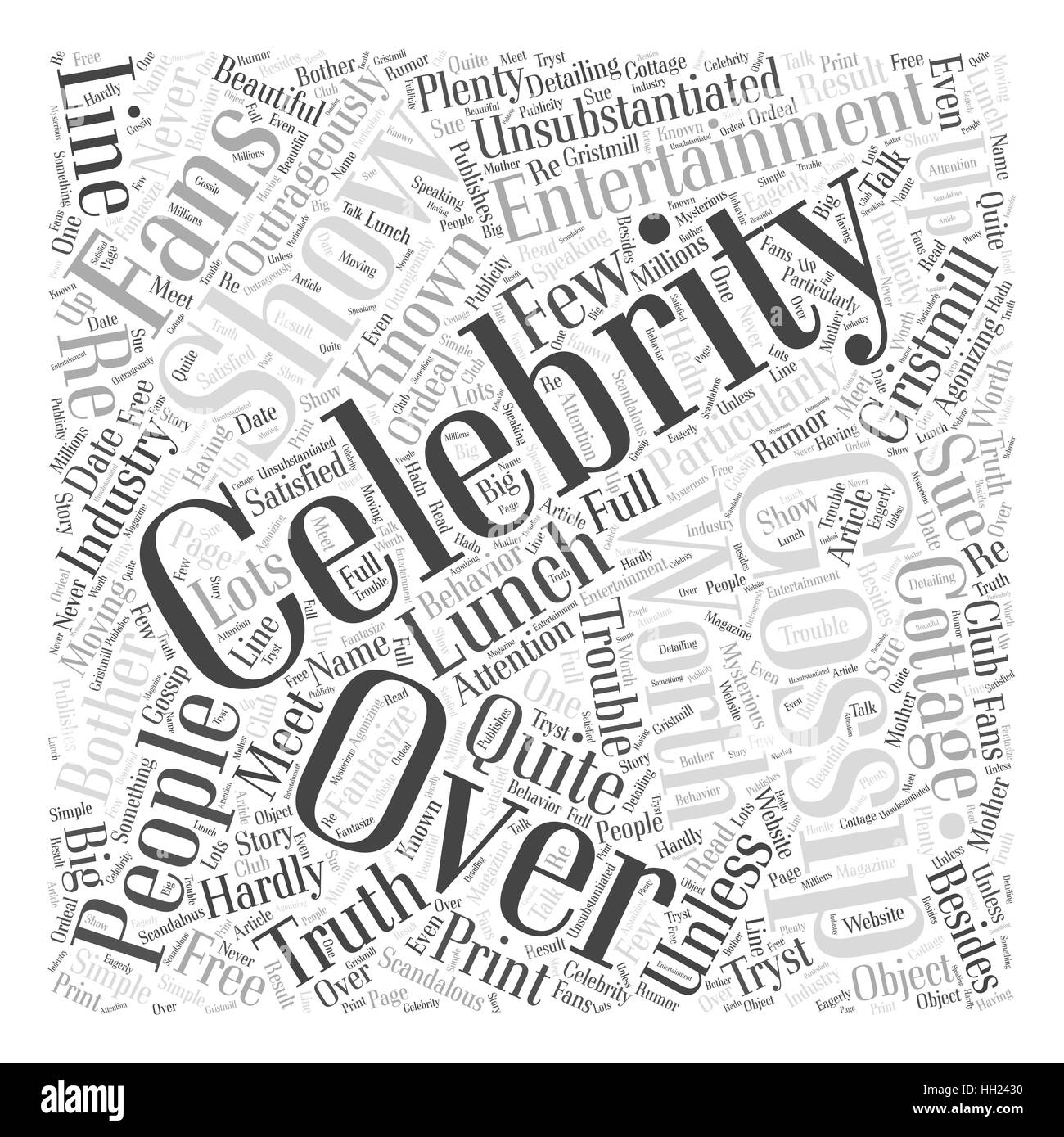 celebrity gossip Word Cloud Concept Stock Vector Art & Illustration