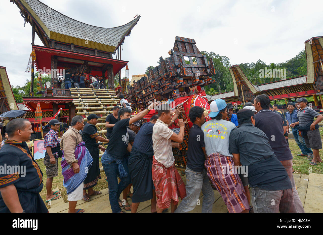 Tana Toraja Sulawesi Indonesia August 15 Funeral Ceremony On