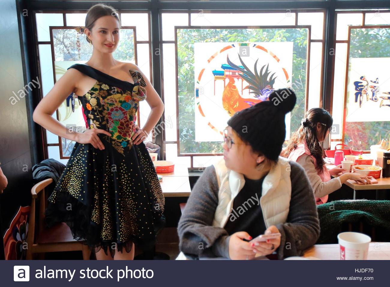nanjing, china. 22nd jan, 2017. some fashion models were showing nanjing, china. 22nd jan, 2017. some fashion models were showing