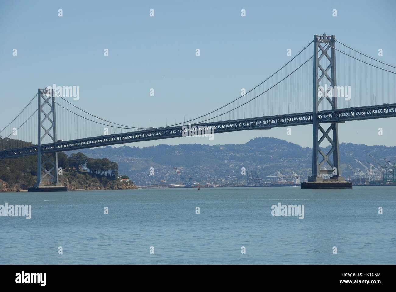 bridge, usa, steel, suspension bridge, style of construction Stock