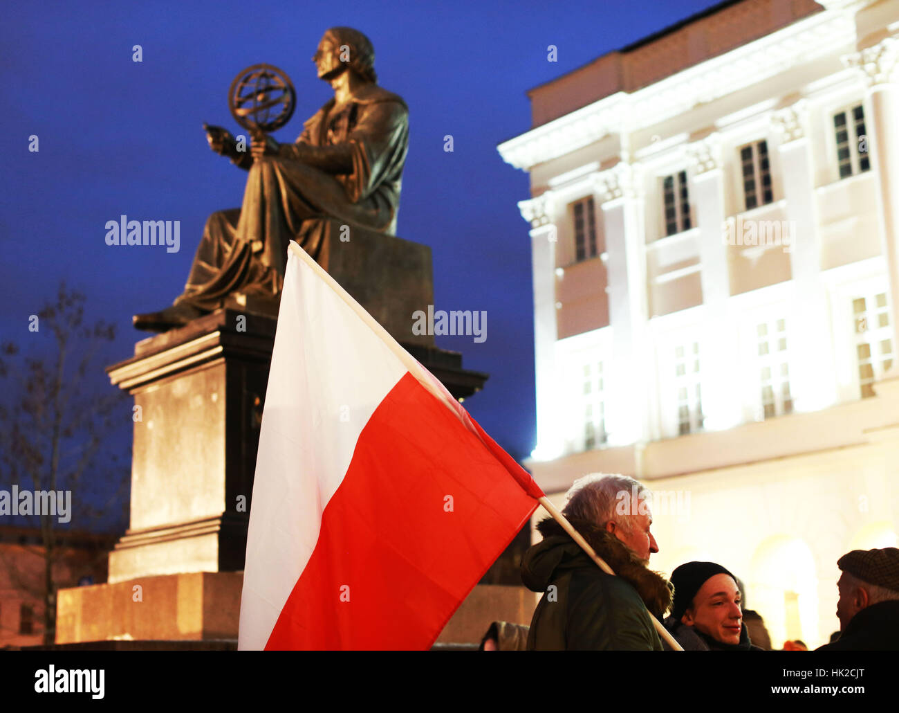 Warsaw, Poland. 25th Jan, 2017. Students from across Poland organized