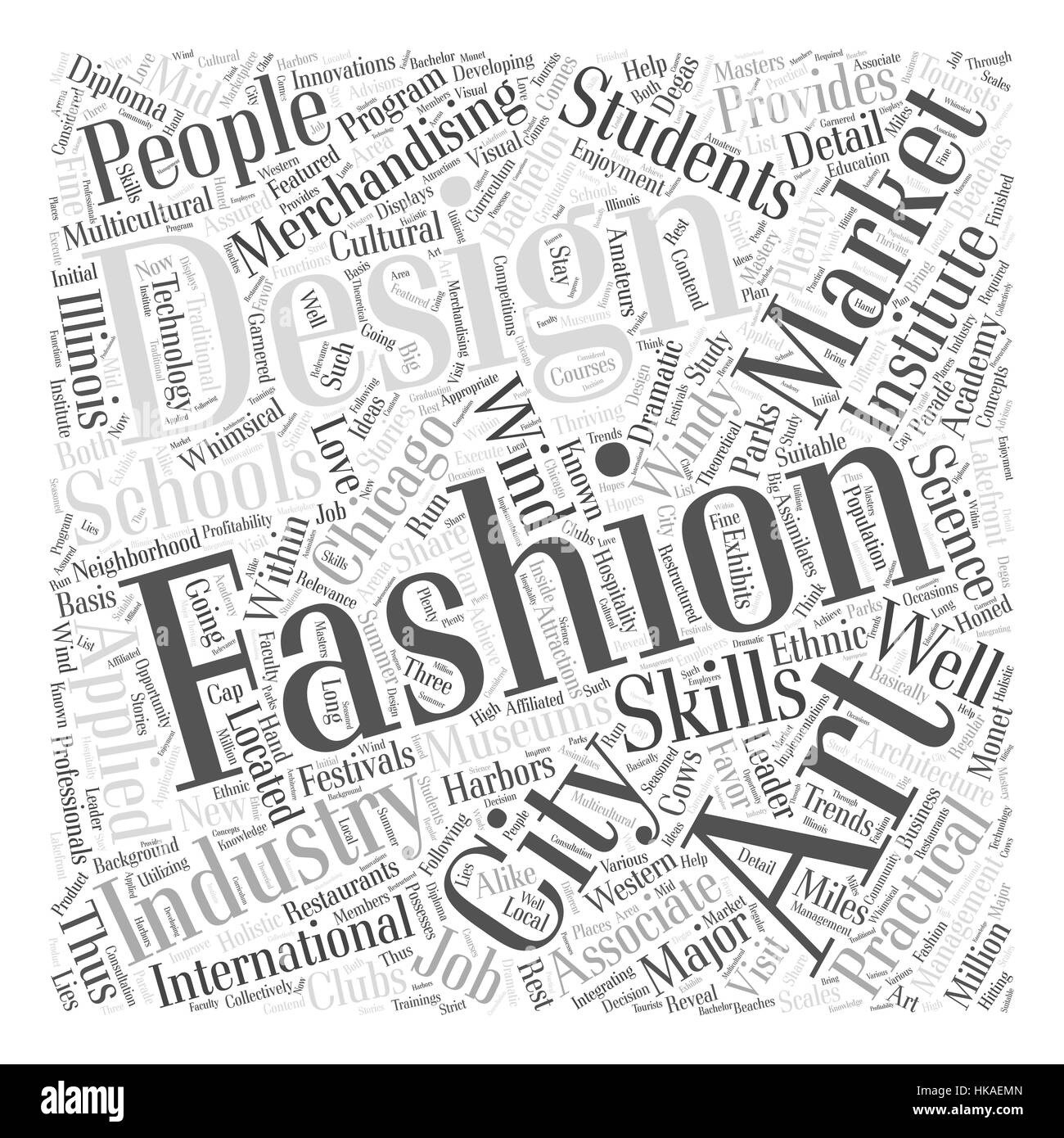 Chicago Fashion Schools Word Cloud Concept Stock Vector Art inside Fashion Schools In Chicago