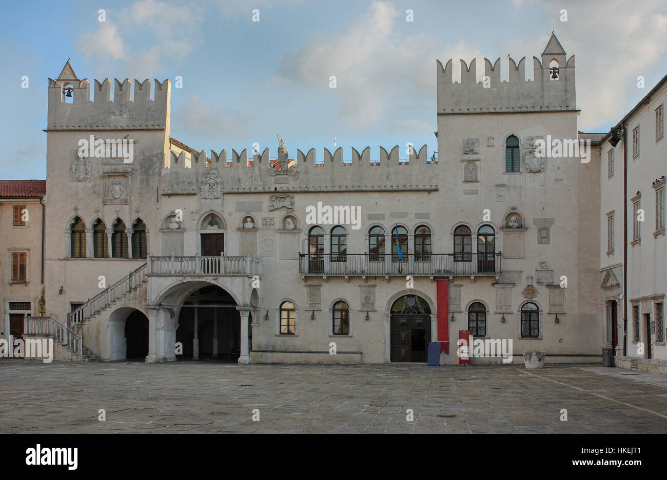 Venetian Gothic the praetorian palace, venetian gothic palace in the city of koper Venetian Gothic the praetorian palace, venetian gothic palace in the city of koper