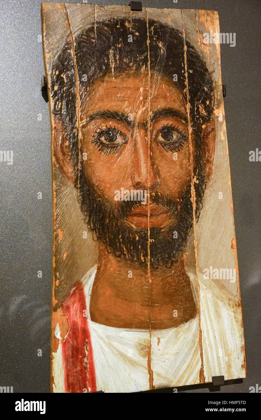 Fayum Mummy Portrait Egyptian Ptolemaic Collection Louvre Museum