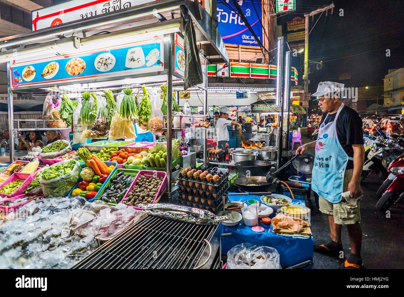 Hua Hin Night Market Thailand Stock Photo Alamy