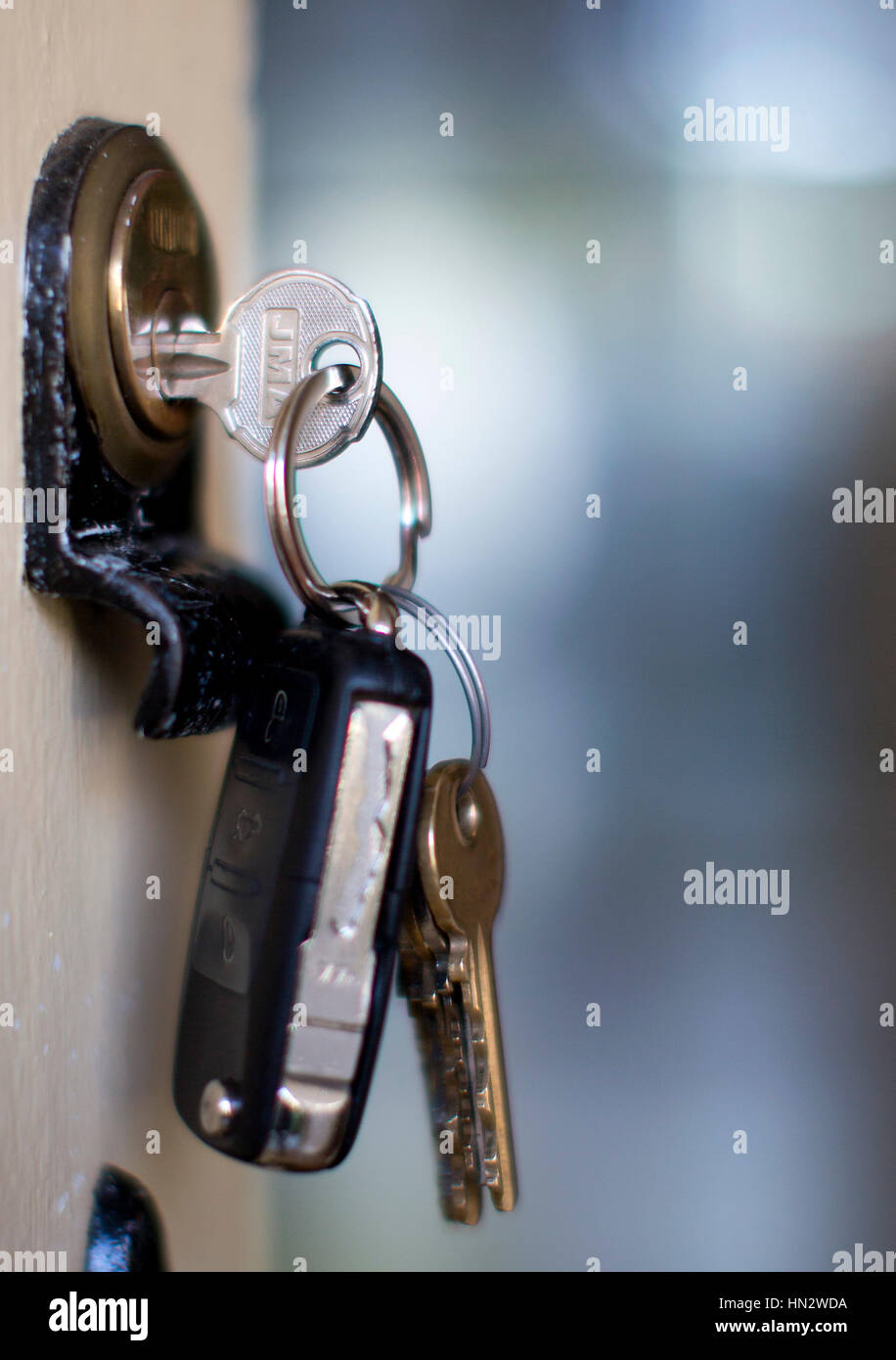 A set of house keys are seen in a lock on the front door to a house ... A set of house keys are seen in a lock on the front door to a house ...