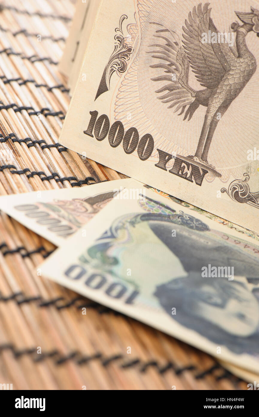 Japanese Currency Notes Japanese Yen Stock Photo Alamy