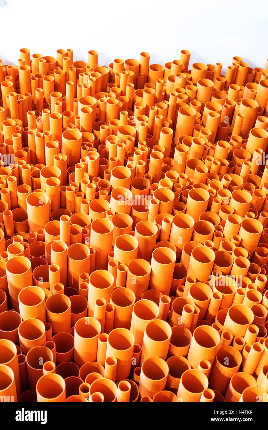 Pvc Pipes Stacked In Construction Site Stock Photo Alamy