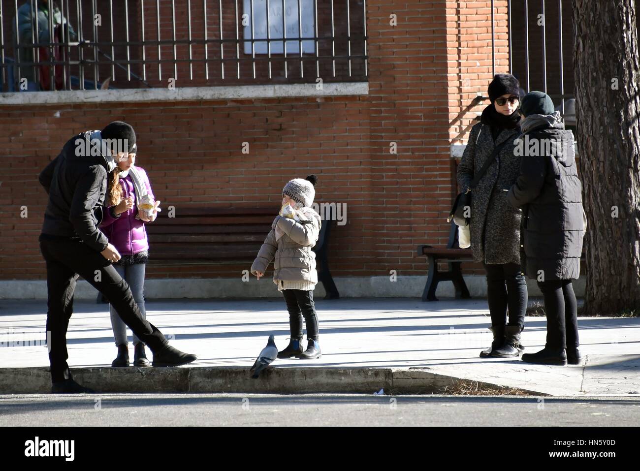 Pierfrancesco Favino with his wife Anna Ferzetti and their daughters Stock Photo, Royalty Free Pierfrancesco Favino with his wife Anna Ferzetti and their daughters Stock Photo, Royalty Free