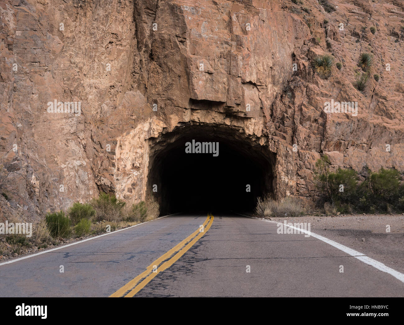 Old Rock Tunnel In Mountain, Arizona USA Stock Photo, Royalty Free