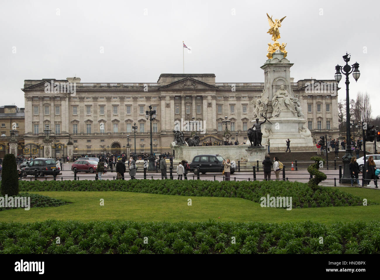 Buckingham Palace Cloudy Day High Resolution Stock Photography And