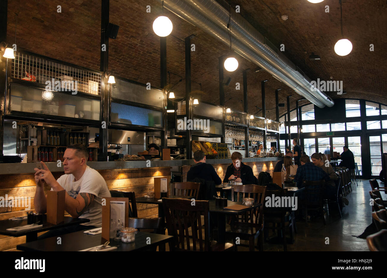 The Bike Shed Motorcycle Club Restaurant in Shoreditch London UK