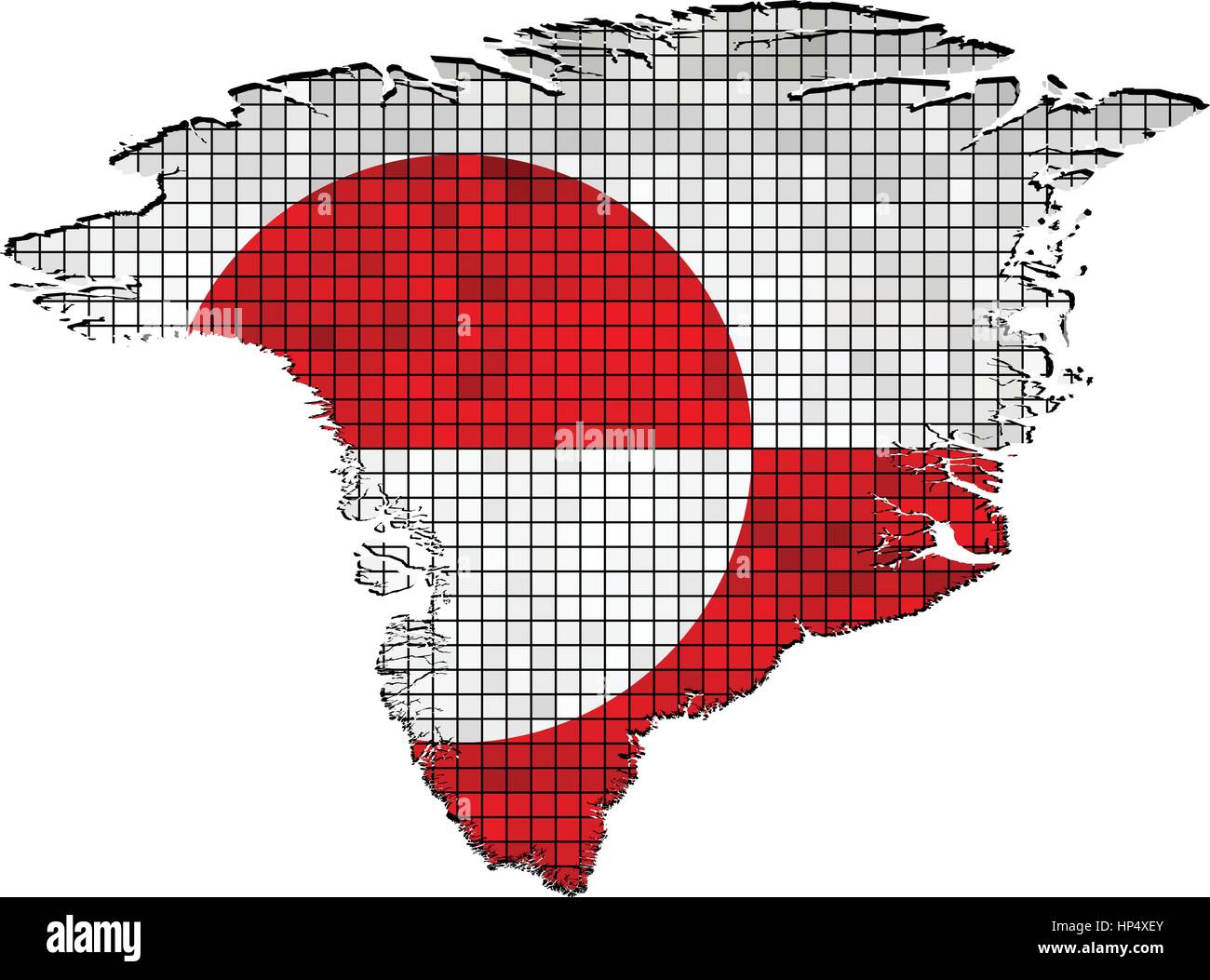 Greenland Map With Flag Inside Illustration Greenland Map Grunge