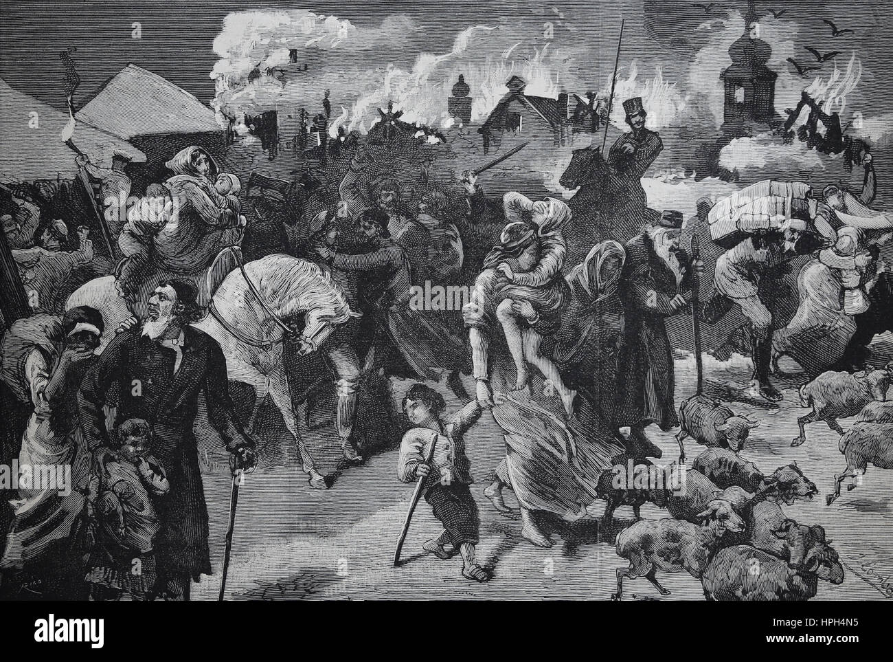Antisemitism. Russian Empire. 19th century. Persecution of Jewish