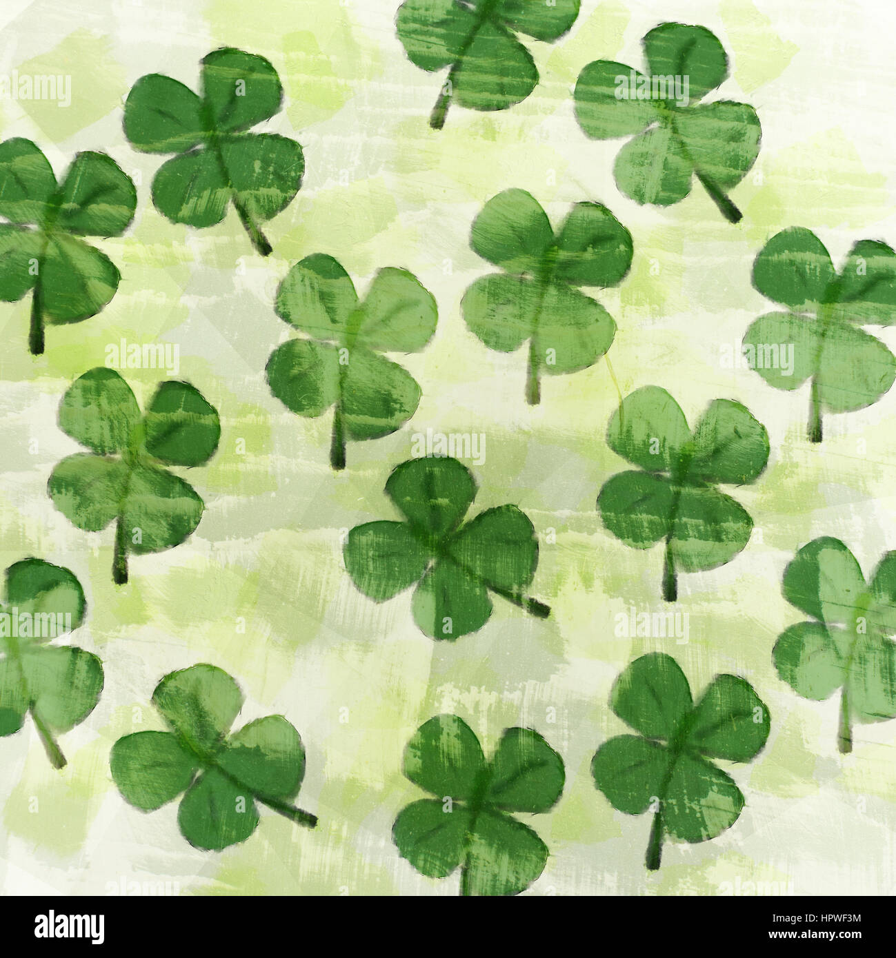 Watercolor Clover Leaves Hi Res Stock Photography And Images Alamy