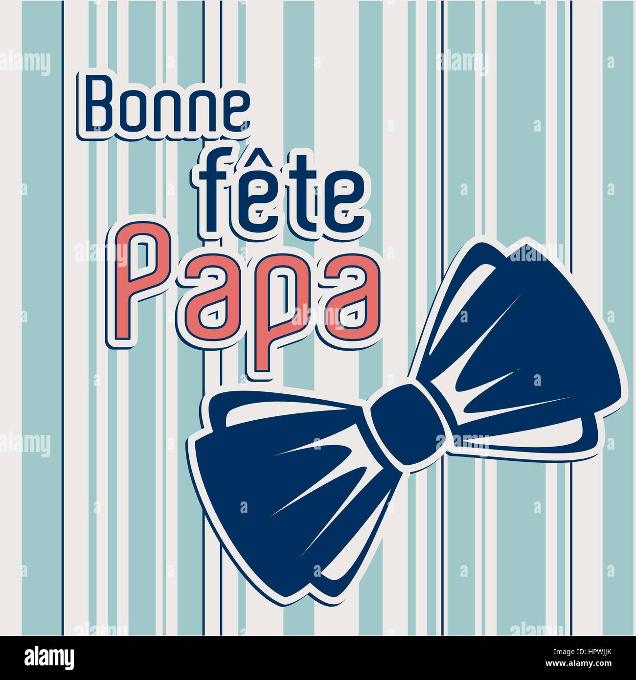 Hand Lettering Fathers Day With Heart In French Stock Vector
