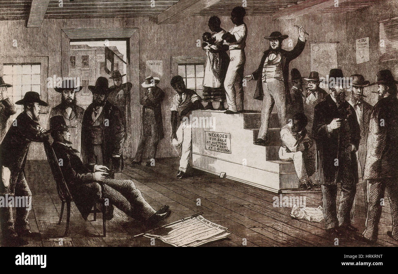 Slave Auction In Virginia Stock Photo Alamy