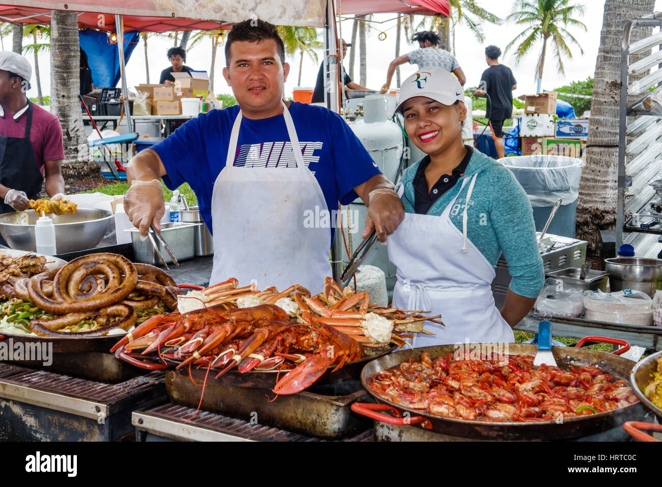 Miami Beach Florida Art Deco Weekend community festival vendor stall