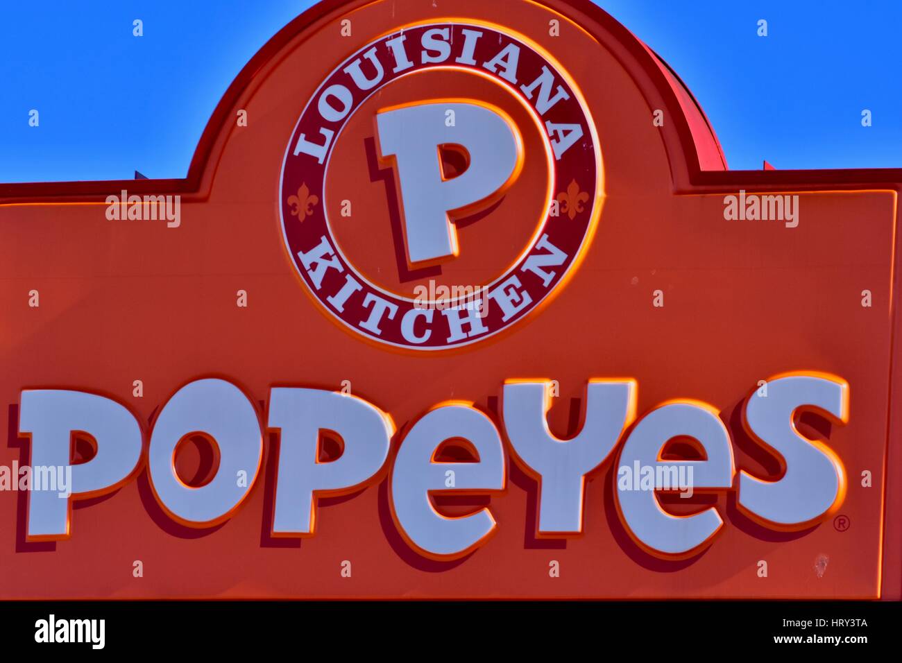 Popeyes Louisiana Kitchen Sign Stock Photo Royalty Free Image