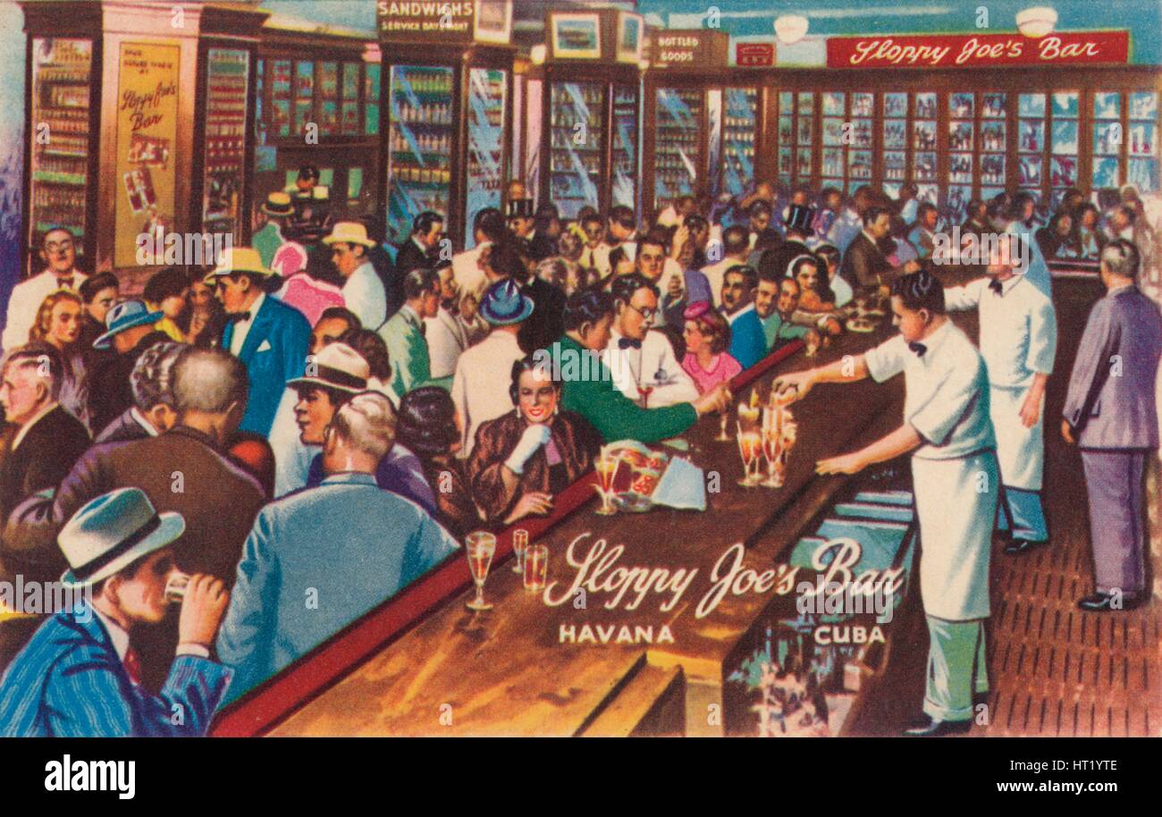 Sloppy Joe's Bar, Havana, Cuba, 1951. Artist Unknown Stock Photo