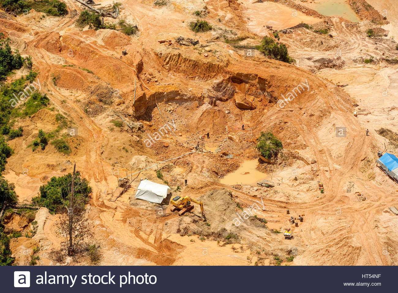 Gold and Diamond Mine Town of Mahdia Guyana Stock Photo, Royalty Free