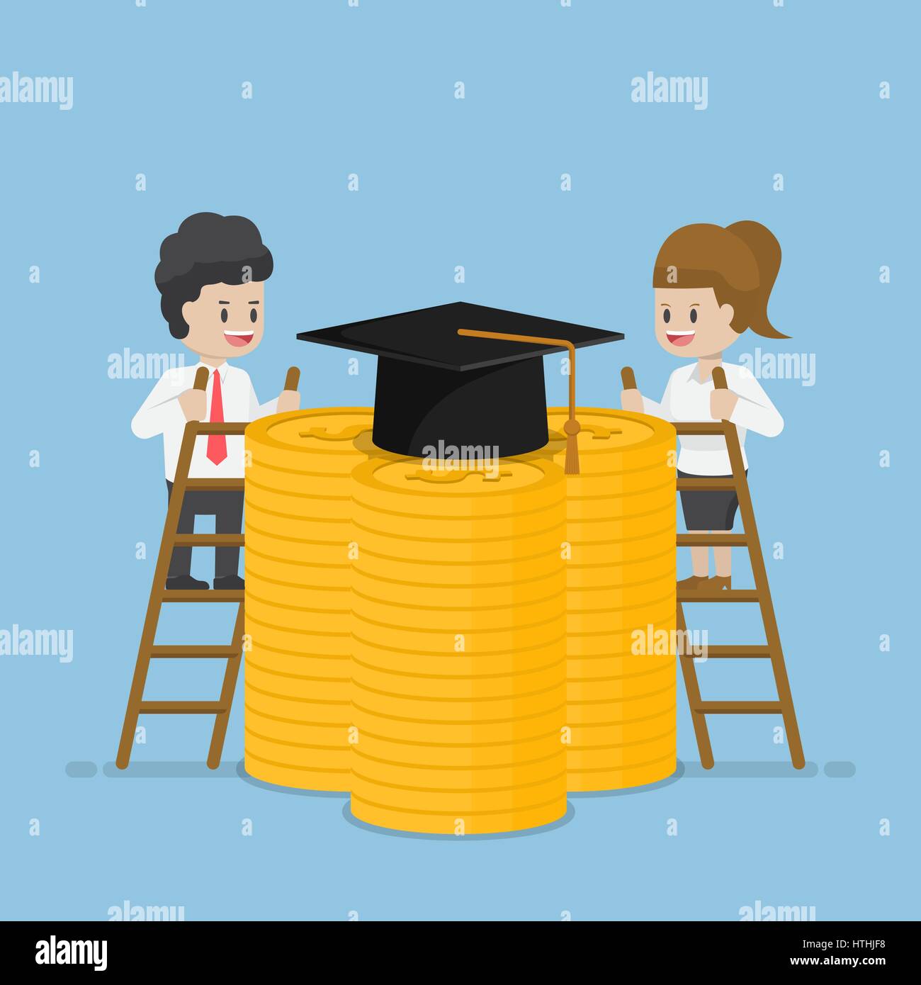 Businessman and Businesswoman Climb a Ladder to Reach Graduation ... for Student Climbing Ladder
56mzq Businessman and Businesswoman Climb a Ladder to Reach Graduation ... for Student Climbing Ladder
56mzq