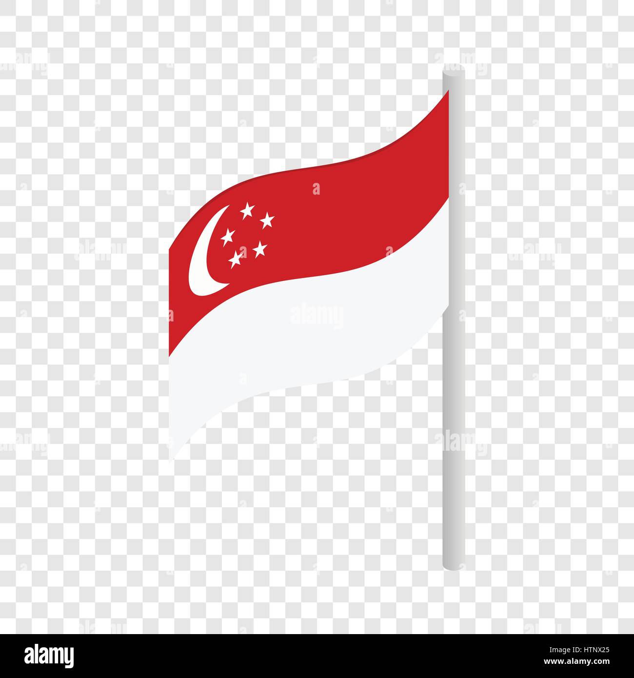 Singapore Flag Isometric Icon Stock Vector Image Art Alamy