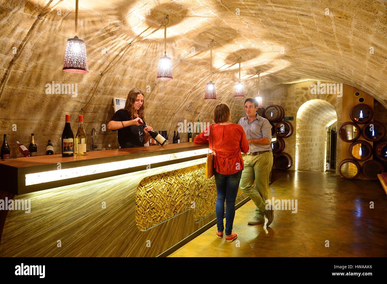 France, Paris, Les Caves du Louvre, wine cellar, built in the Stock